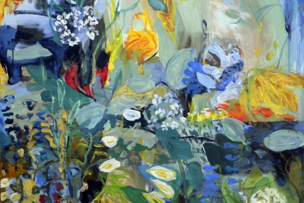 Photo of original painting by Erika Beck. Synthetic polymer on canvas, 85 x 85 cm
