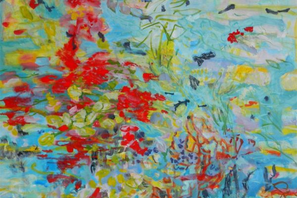 Photo of original painting by Erika Beck.Synthetic polymer on canvas,H101 x W111 cm